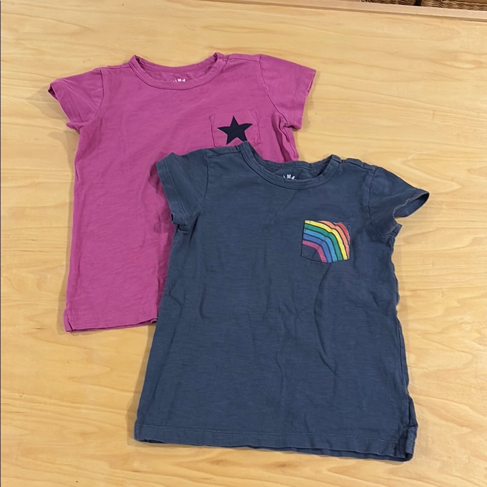 Primary Pink and Blue Short Sleeve Tees